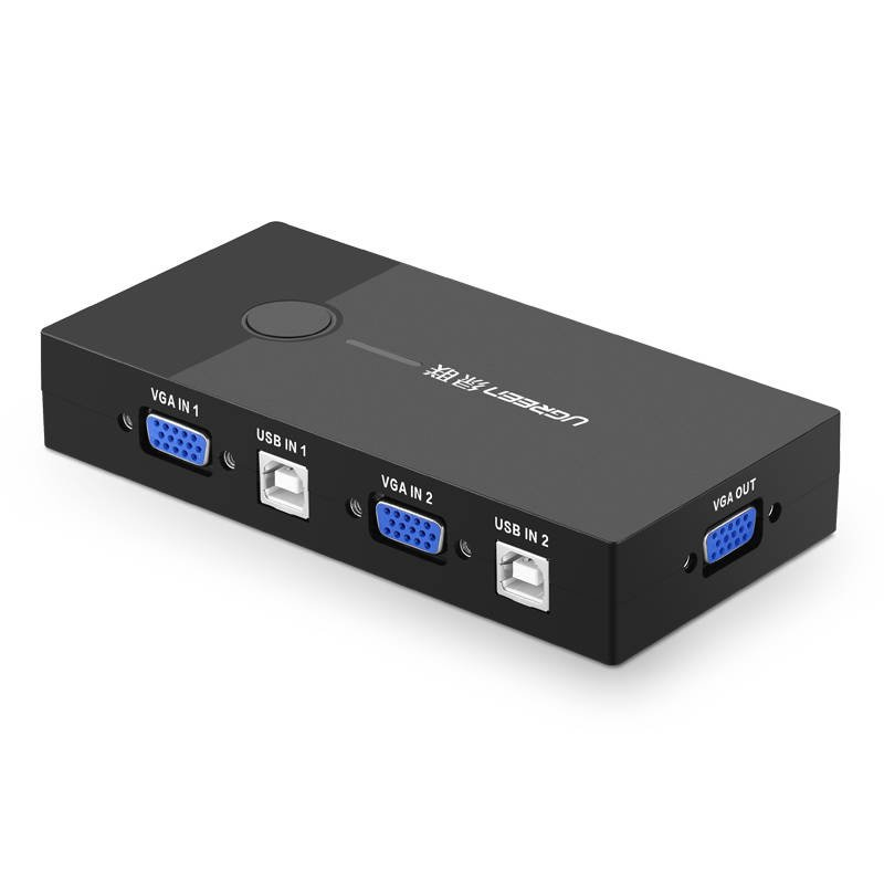 UGREEN 30357 KVM Switch Box 2-port VGA Video Adapter 2 in 1 (black) 30357 (6957303833573)