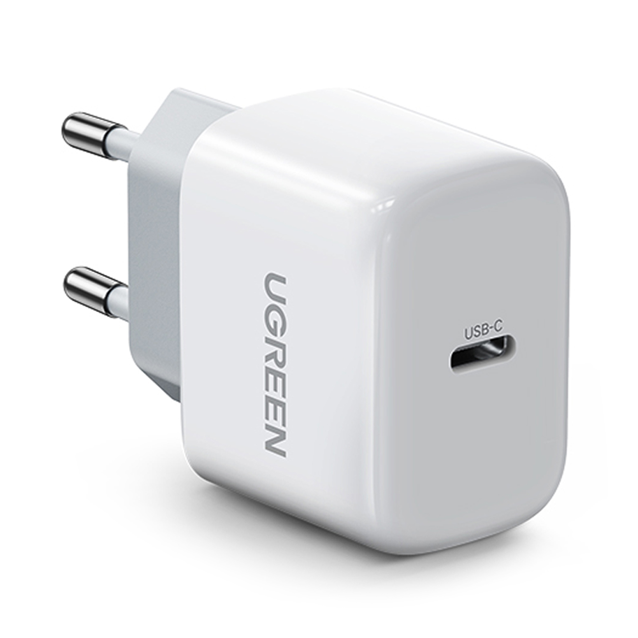 Mini wall charger UGREEN, USB-C, 20W, PD (white)  10220 (6957303812202)