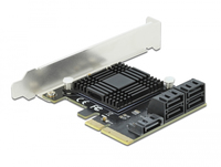 DeLOCK 5 port SATA PCI Express x4 Card - Low Profile Form Factor - Speicher-Controller - SATA 6Gb/s Low-Profile - 600MBps - PCIe 3.0 x4 (904 karte