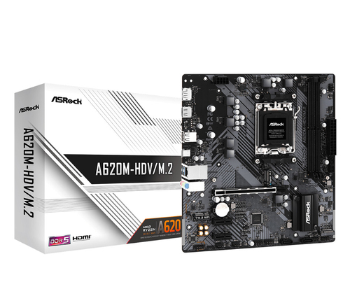 ASRock A620M-HDV/M.2 - motherboard - micro ATX - Socket AM5 - AMD A620 pamatplate, mātesplate