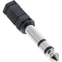 InLine Audio Adapter, 6,3mm Klinke Stecker an 3,5mm Buchse (Stereo) - schwarz kabelis video, audio