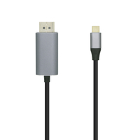 AISENS A109-0395 Videokabel-Adapter 1,8 m DisplayPort USB Typ-C Aluminium - Schwarz (A109-0395) 8436574704341 kabelis video, audio