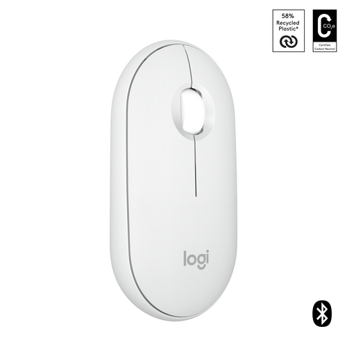 Logitech Pebble Mouse 2 M350s Bialy Datora pele