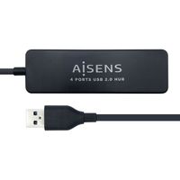 AISENS A104-0402 Schnittstellen-Hub USB 2.0 480 Mbit/s Schwarz (A104-0402) 8436574704099 USB centrmezgli