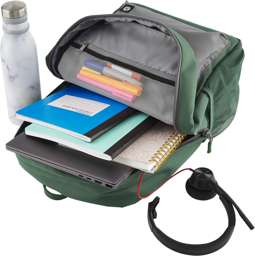 HP - Notebook-Rucksack - 39,6 cm (15.6") - grun (7K0E4AA) 0197192501283 portatīvo datoru soma, apvalks