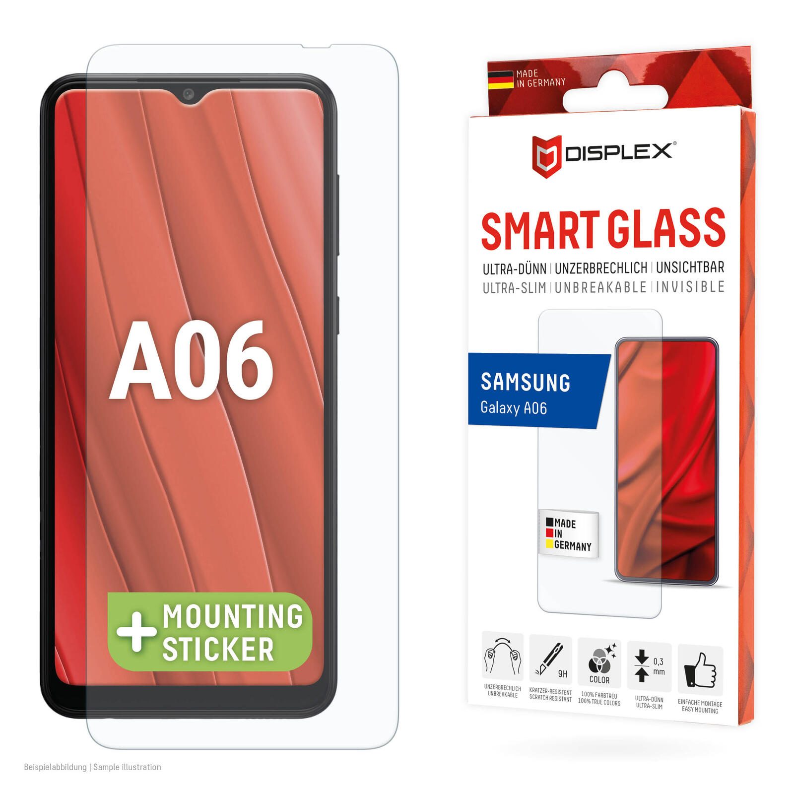 DISPLEX Smart Glass fur Samsung Galaxy A06 2070 (4028778124649) aksesuārs mobilajiem telefoniem