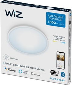 Lampa sufitowa WiZ Plafon sufitowy LED WIZ 14W SUPERSLIM okragly  [318|13] apgaismes ķermenis