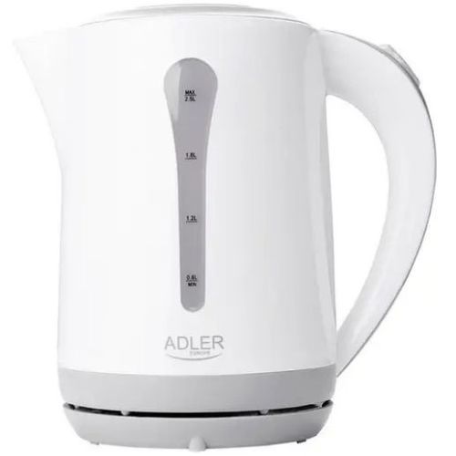 Adler AD 1244  Type Standard kettle, White/Blue, 2000 W, 2.5 L, 360  rotational base aksesuāri Mazās sadzīves tehnikas