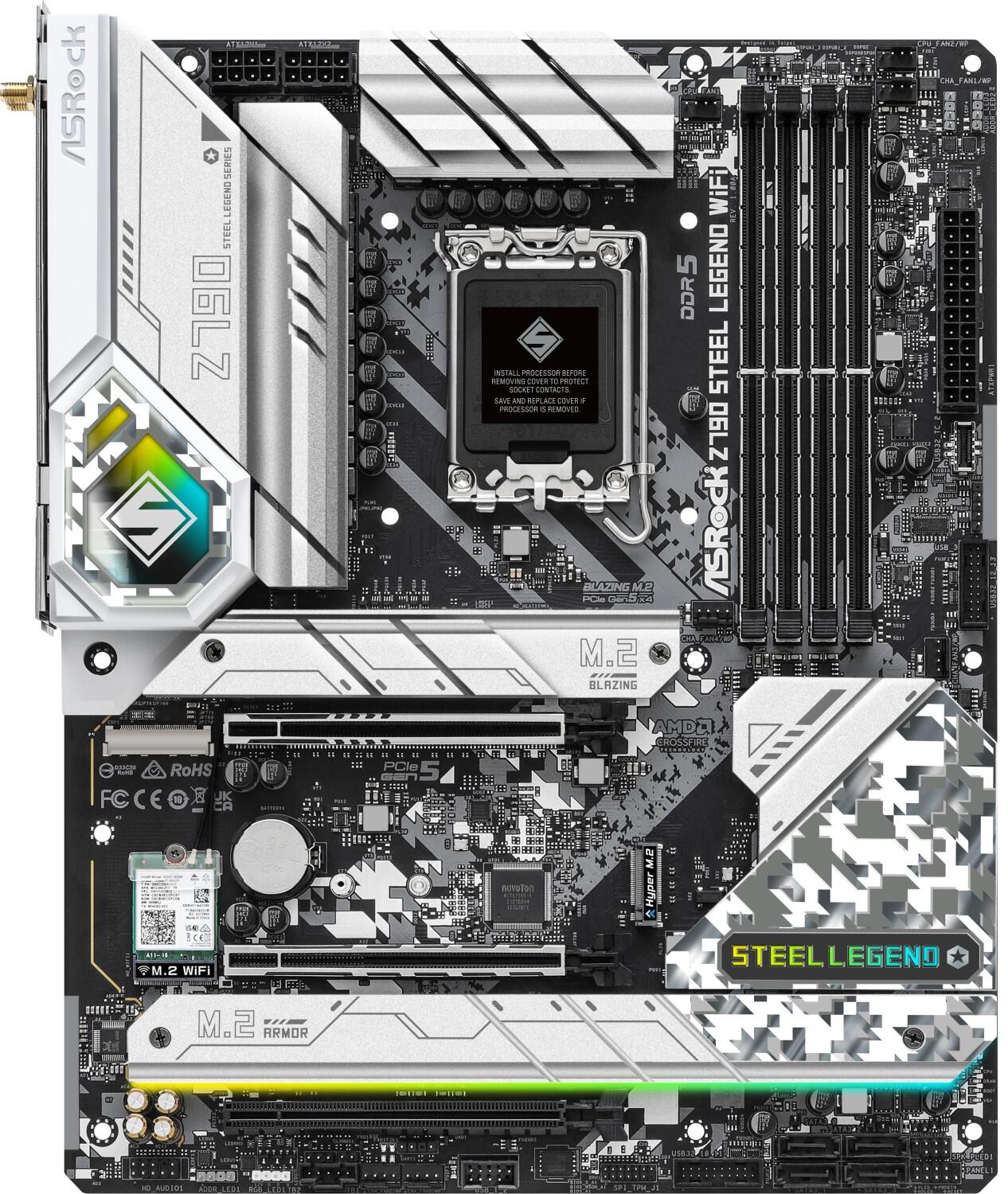 MB ASRock Intel 1700 Z790 STEEL LEGEND WIFI pamatplate, mātesplate