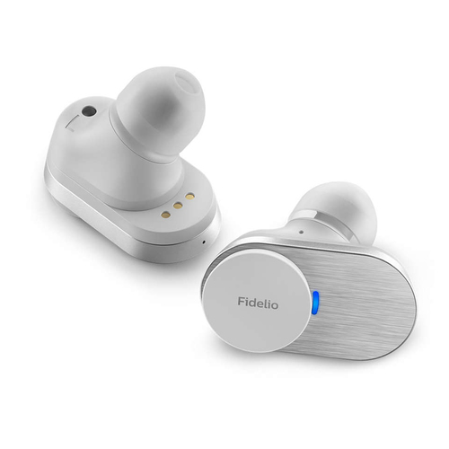Philips Fidelio true wireless headphones T1WT/00, Noise Cancelling Pro+, Natural Fidelio sound, Wind-noise reduction, Universal fit, White austiņas