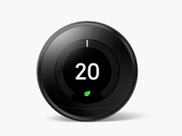 Google Nest Learning Thermostat V3 Premium Black multimēdiju atskaņotājs