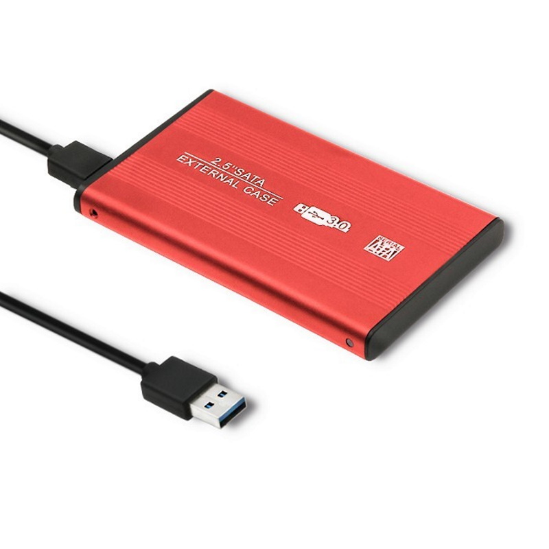 Qoltec 51860 External Hard Drive Case HDD/SSD 2.5'' SATA3 | USB 3.0 | Red cietā diska korpuss