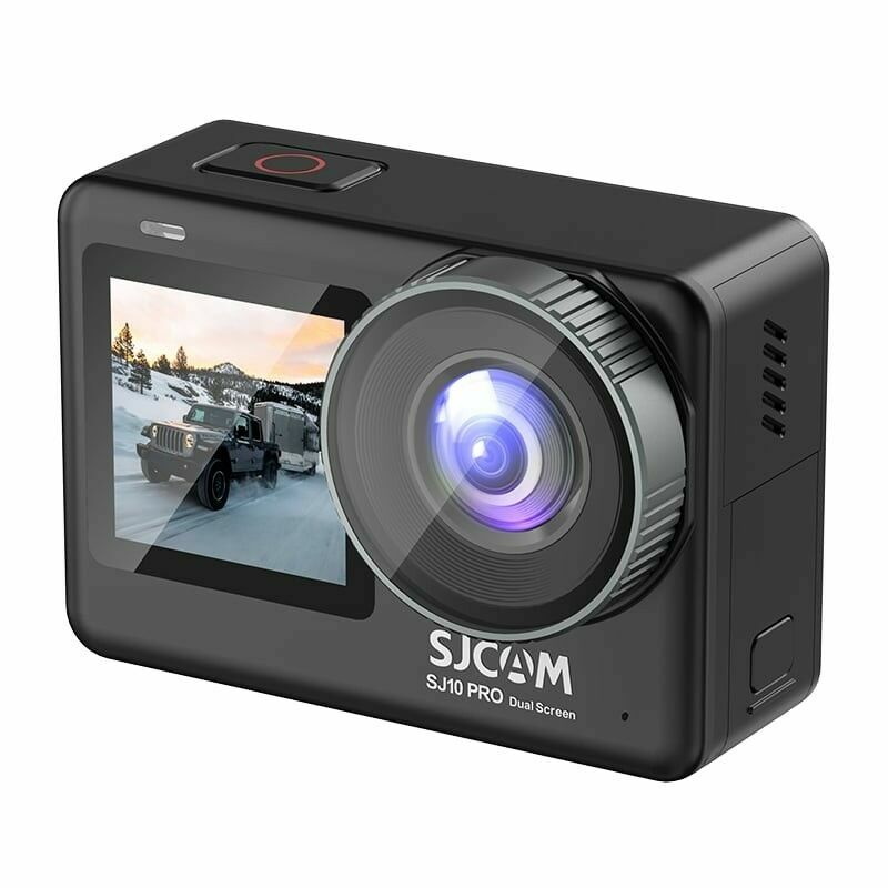 SJCam SJ10 Pro Wi-Fi Ūdendroša 30m Kamera 4K 60fps 6-Axis Gyro 5G 2.33'' UHD IPS LCD Melna sporta kamera