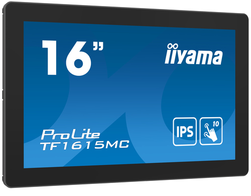 IIYAMA 39.5cm (15,6") TF1615MC-B1  16:9  M-Touch VGA+HDMI+DP retail monitors