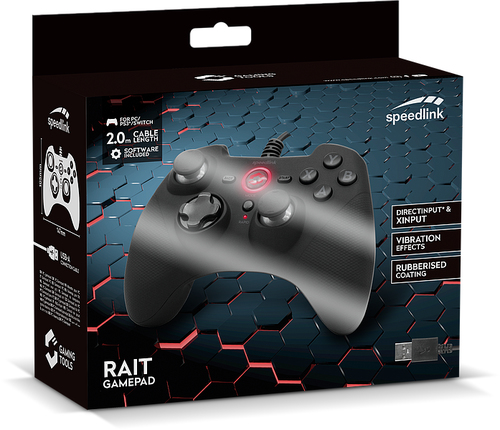 Gamepad Speedlink RAIT (SL-650010-BK) spēļu konsoles gampad