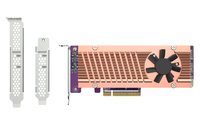 QNAP Dual M.2 PCIe SSD expansion card piederumi cietajiem diskiem HDD