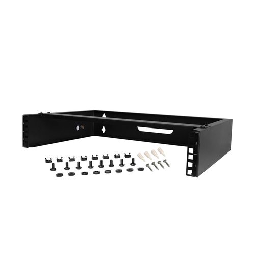 2U Wall Mount Rack, 19" Wall Mount Network Rack, 14 inch Deep (Low Profile) datortīklu aksesuārs