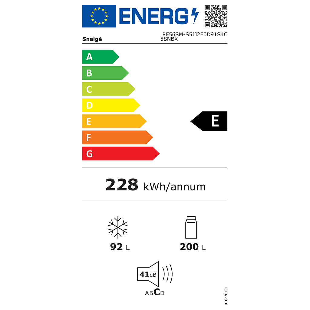 Fridge SNAIGE RF56SM-S5JJ2E RF56SM-S5JJ2E0D91S4C5SNBX (4770104756870) Ledusskapis