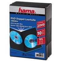 Hama DVD Slim Double-Box 10, Black  4007249511843 51184 cietā diska korpuss