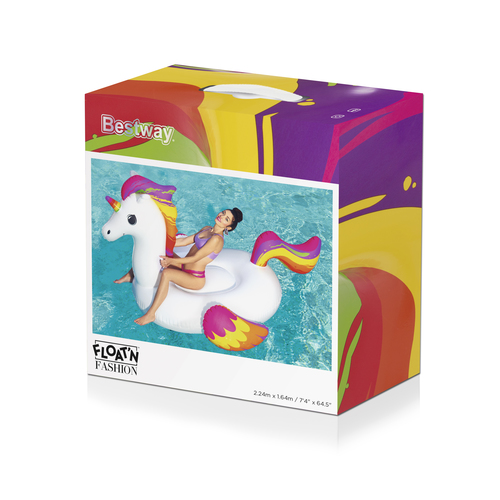 Bestway Unicorn swimming mattress with handles 224x164 cm (41113)