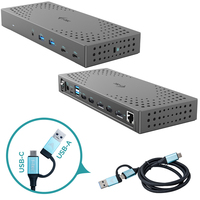I-TEC USB3.0/USB-C/TB 3x4K Dock G2 PD100 dock stacijas HDD adapteri