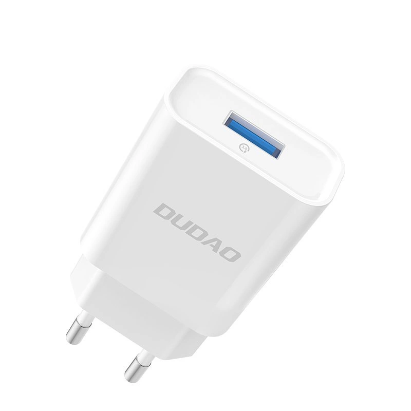 Dudao A4EU USB-A 2.1A wall charger - white iekārtas lādētājs