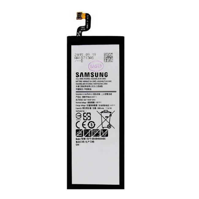 Samsung EB-BN920ABE oriģināls Akumulators N920 Galaxy Note 5 Li-Ion 3000mAh (OEM) akumulators, baterija mobilajam telefonam