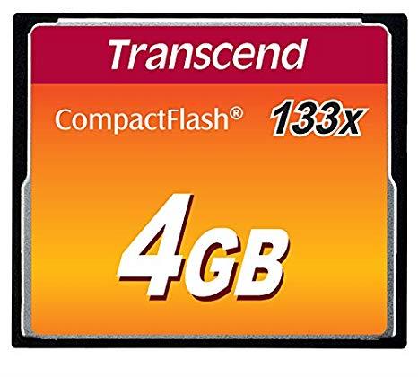 Transcend Compact Flash 4GB High Speed 133x atmiņas karte