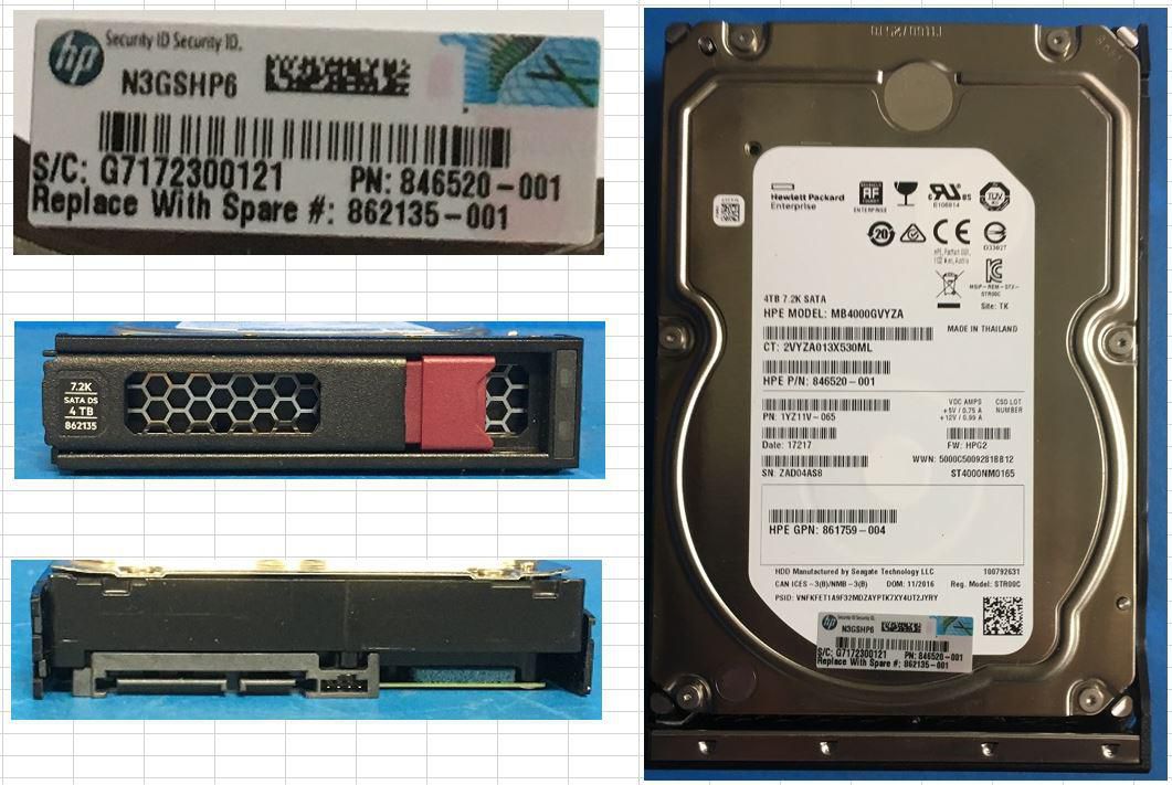 HDD 4TB 6G 7.2K LFF SATA MDL 862135-001 (5704174002598)