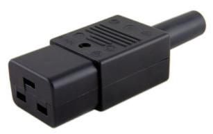 MicroConnect IEC Power Adaptor C19 Plug C19 Socket, Straight, Black kabelis, vads