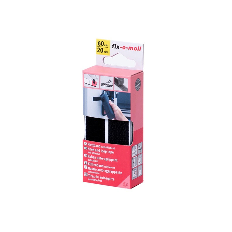 TAPE ADH VELCRO BLACK 3563406 60CMX20M