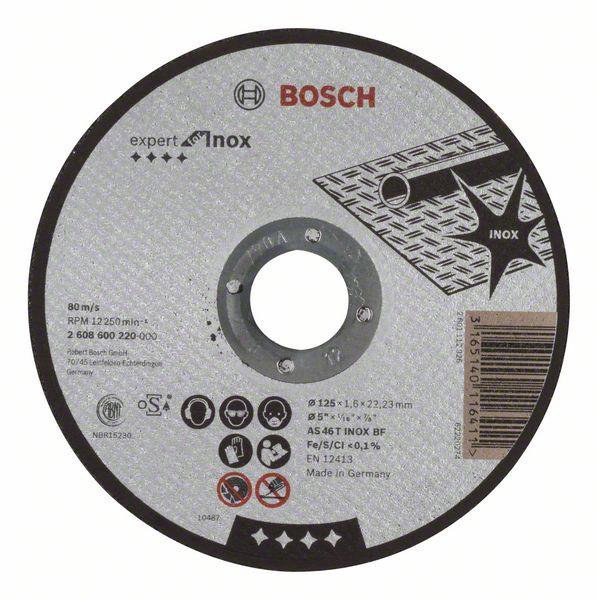 CUTTING DISC 125X22X1.6MM INOX BOSCH 3165140116411