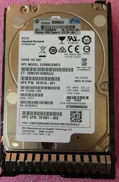 600GB SAS 12G 10K SFF SC DS 872736-001-RFB (5706998726193)