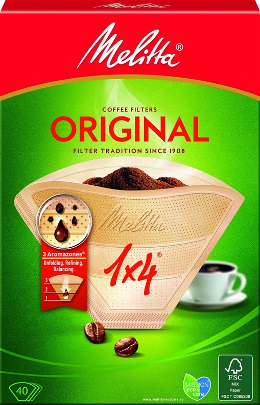 FILTER COFFEE MELITTA AROMA ZONES 1X4/40 260336 (4006508122134)