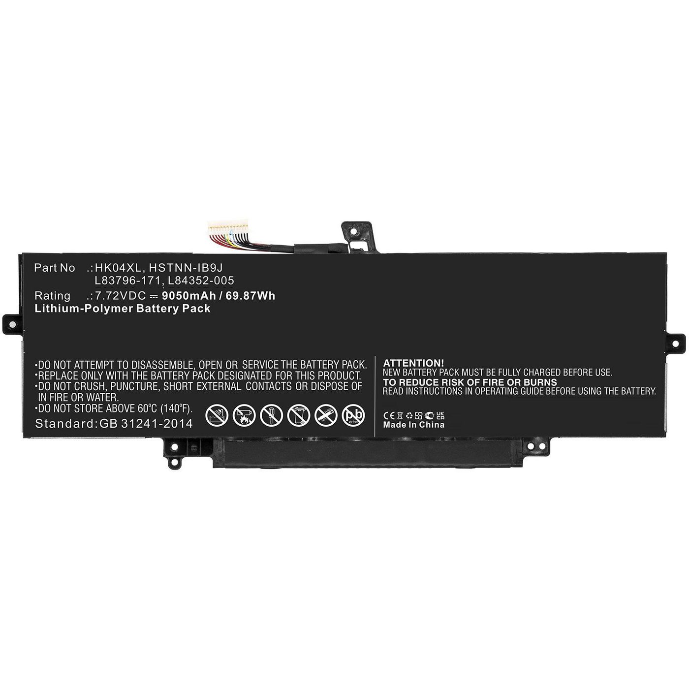 CoreParts Laptop Battery for HP 69.87Wh  5704174809425 akumulators, baterija portatīvajiem datoriem