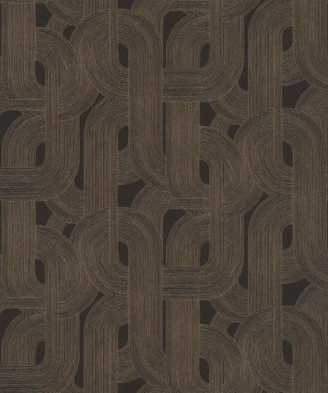 WALLPAPER 868104 BROWN BLACK GEOM 868104 (4000441868104)