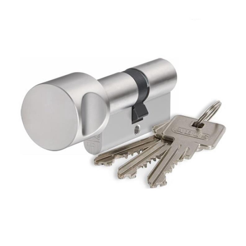 Lock cylinder Abus KE60, European (din) standard, 100 mm, nickel 45x55