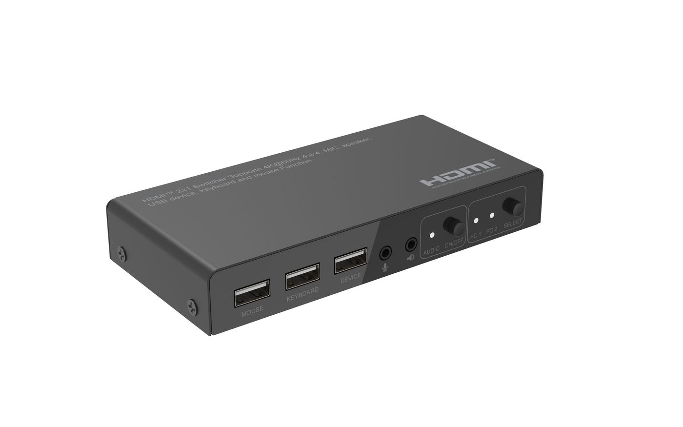 MicroConnect 4K@60Hz HDMI KVM switch, 2x1,  5715063148778 KVM komutators