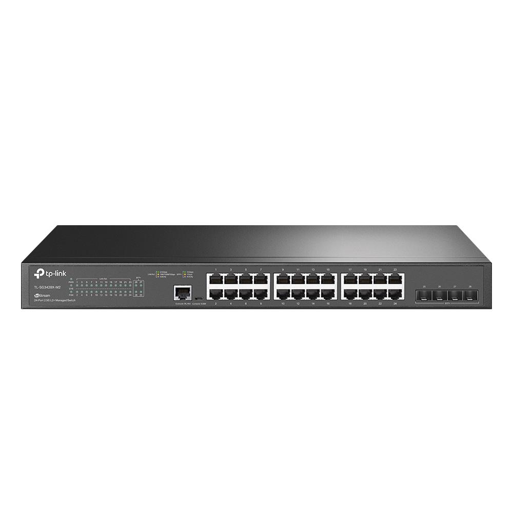 TP-Link JetStream TL-SG3428X-M2 V1.6 - switch - 24 ports - managed - rack-mountable datortīklu aksesuārs