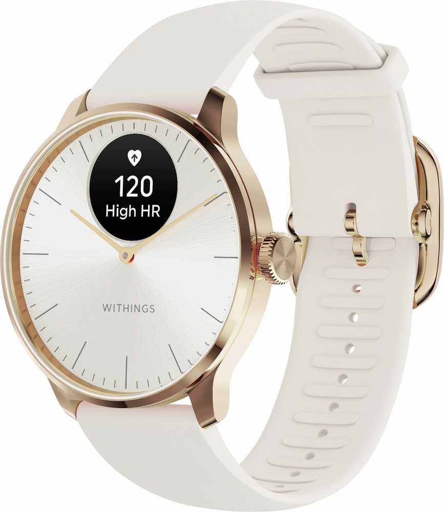 Withings ScanWatch Light, rose gold white 37 mm Viedais pulkstenis, smartwatch