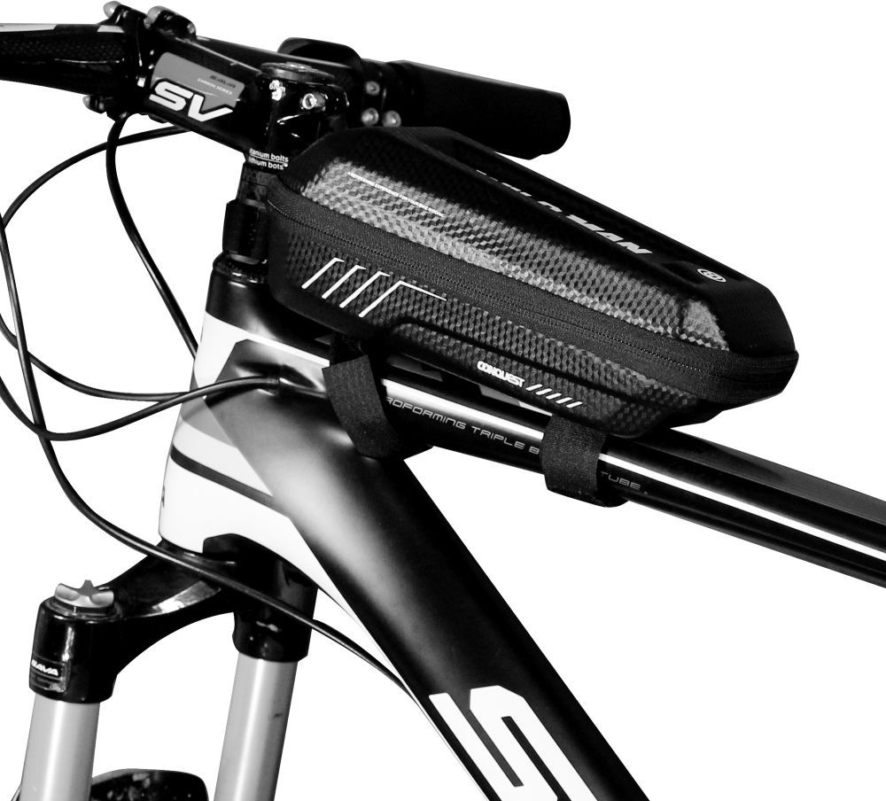 Etui|sakwa na ramę roweru WILDMAN E5S uchwyt rowerowy czarna|black Mobilo telefonu turētāji