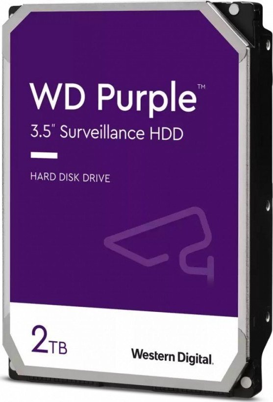 HDD WD Purple 2TB 3,5 256 MB 5400RPM WD23PURZ cietais disks
