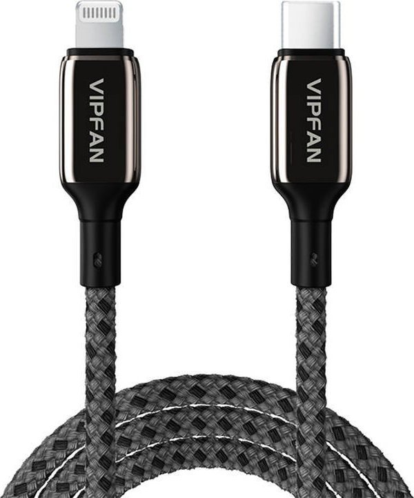 Kabel USB Vipfan USB-C - Lightning 1.5 m Czarny (CB-P3) CB-P3 (6971952432963) USB kabelis