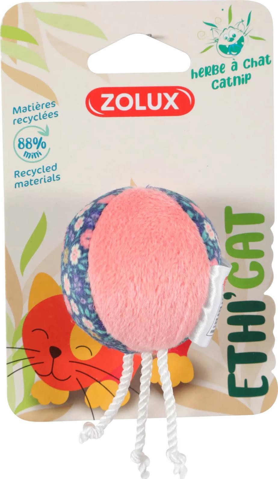Zolux ZOLUX Zabawka dla kota ETHICAT pilka, kwiaty 580752 piederumi kaķiem