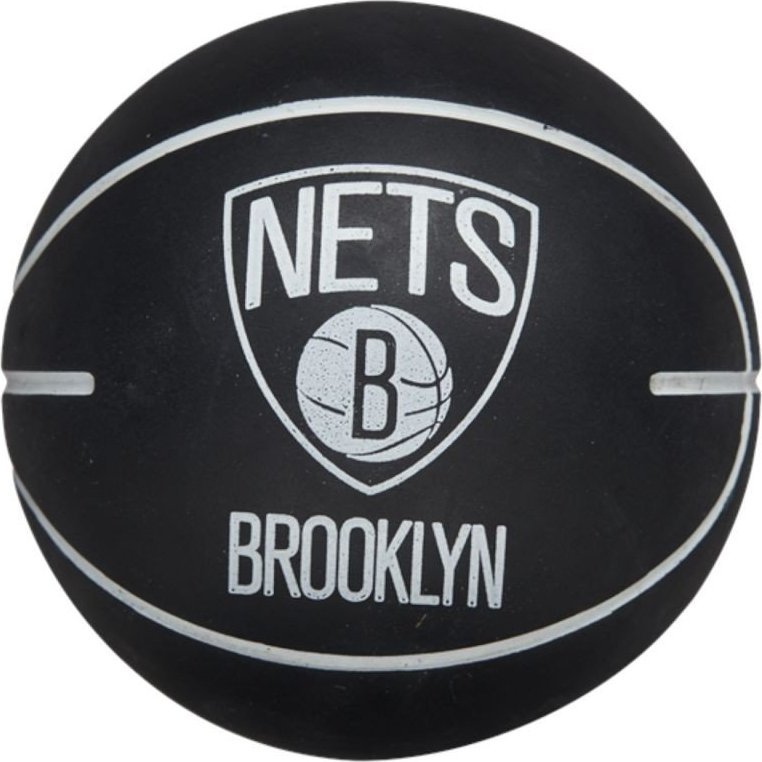 Wilson Wilson NBA Dribbler Brooklyn Nets Mini Ball WTB1100PDQBRO Czarne One size WTB1100PDQBRO (194979033296) bumba