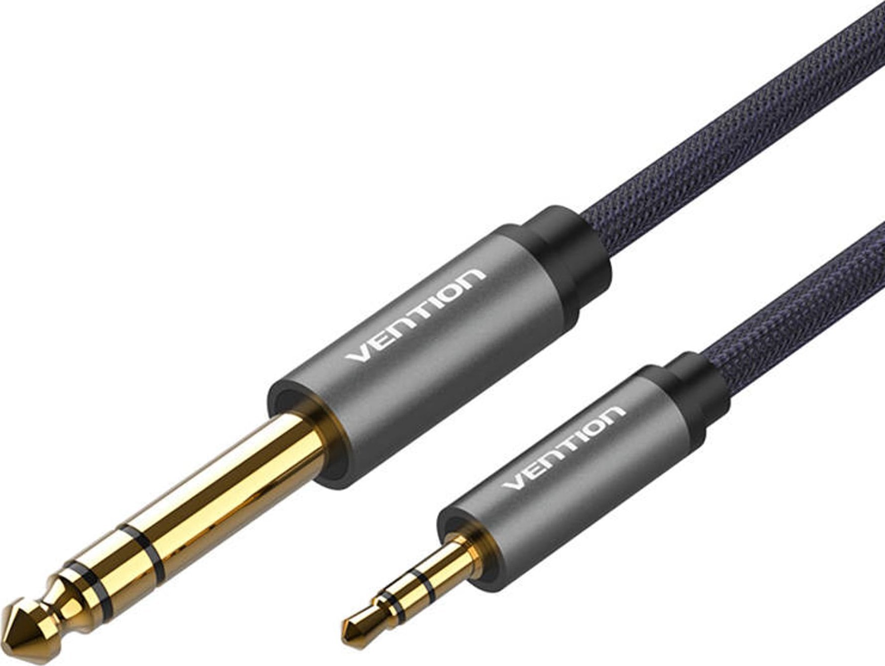 Kabel Vention Kabel jack 3.5 mm do 6.5mm Vention BAIHJ 5m (szary) BAIHJ (6922794736931) kabelis video, audio