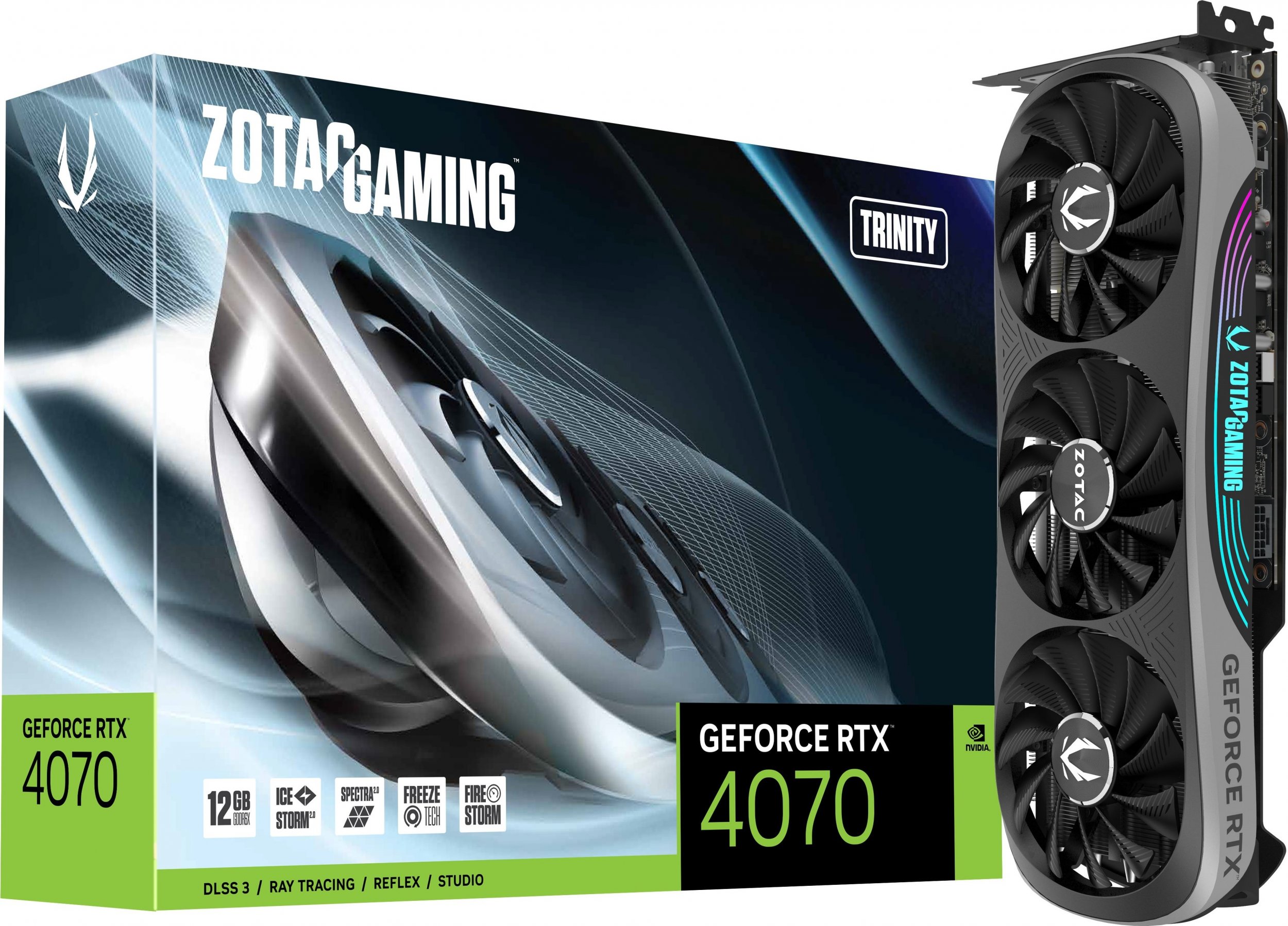 ZOTAC GAMING GeForce RTX 4070 Trinity DLSS 3 graphics card video karte