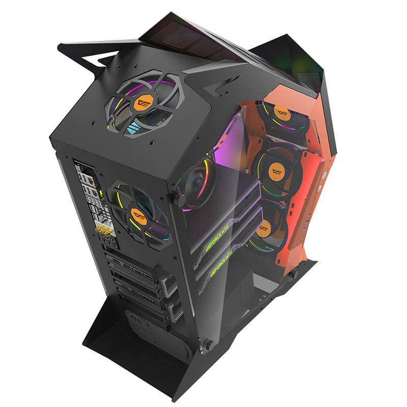 Darkflash K1 computer case (black and orange) K1 (6926170082308)