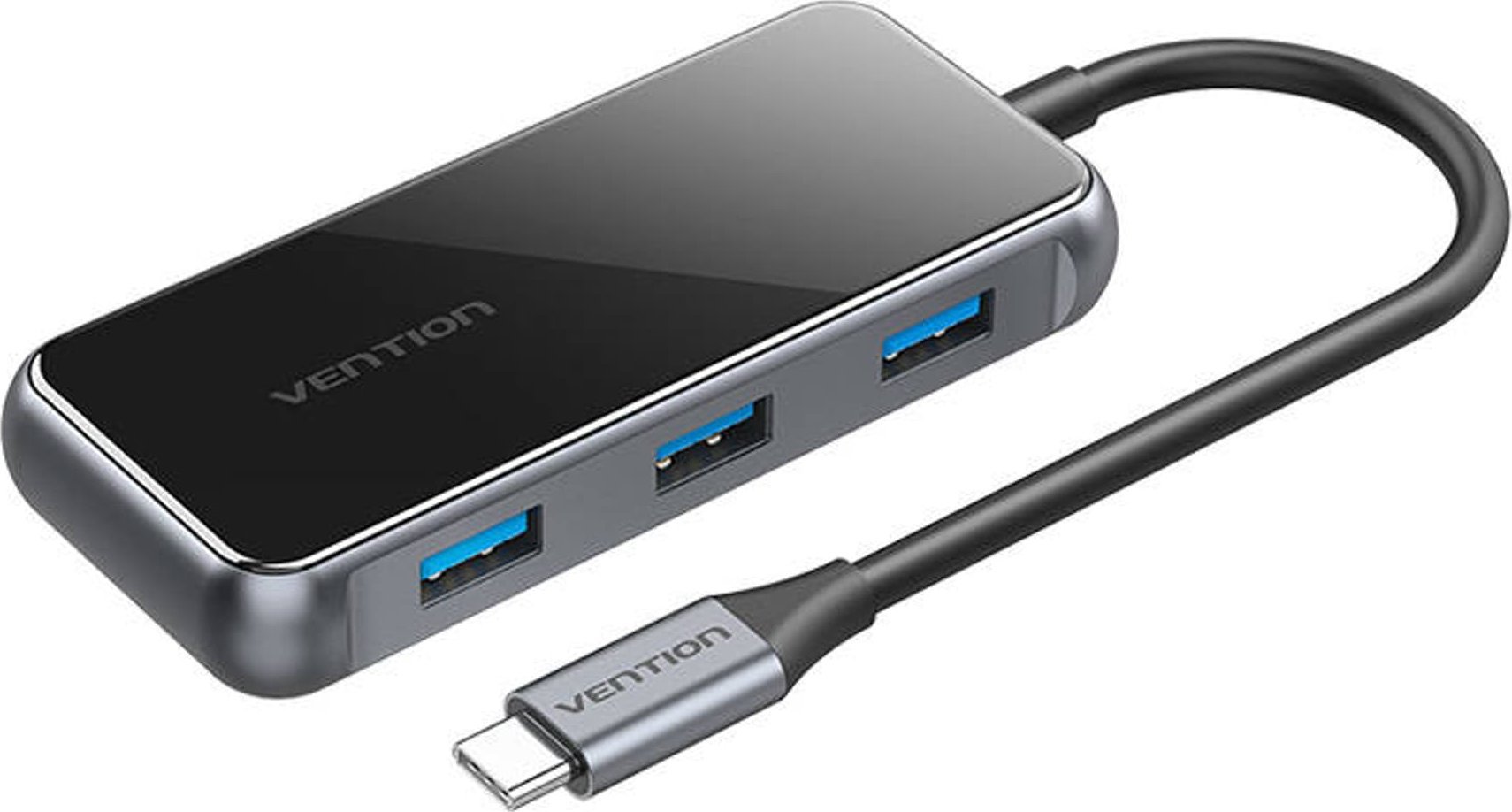 HUB USB Vention Adapter 5w1 Vention TFBHB Hub USB-C do HDMI 4K@60Hz, 3x USB 3.0, PD (szary) TFBHB (6922794745643) USB centrmezgli