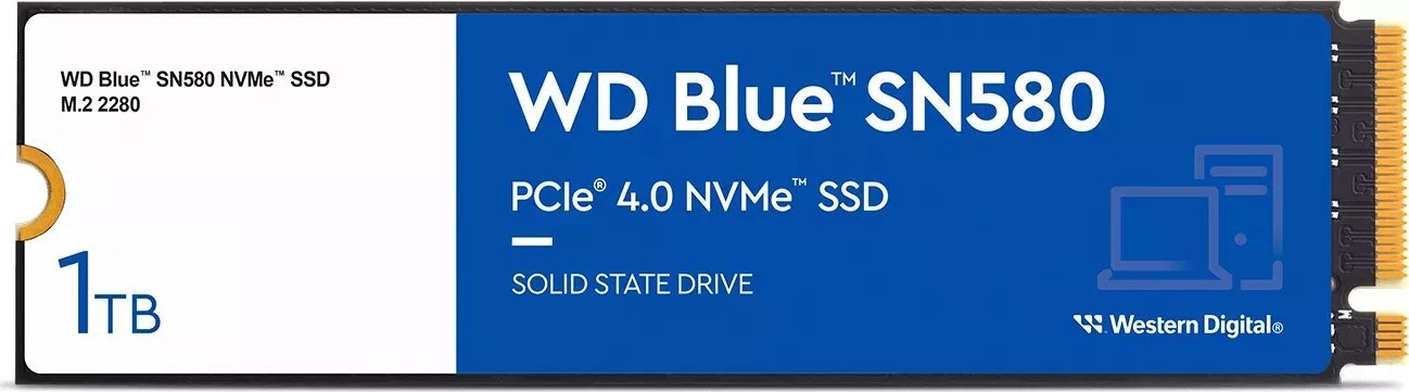 Western Digital Blue SN580 M.2 1 TB PCI Express 4.0 TLC NVMe SSD disks